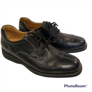 Johnston & Murphy Derby Tie Shoe in Black Leather Size 9.5 LIKE NEW!